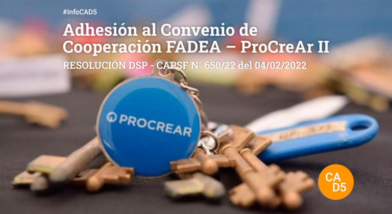 Adhesión al Convenio de Cooperación FADEA – ProCreAr II